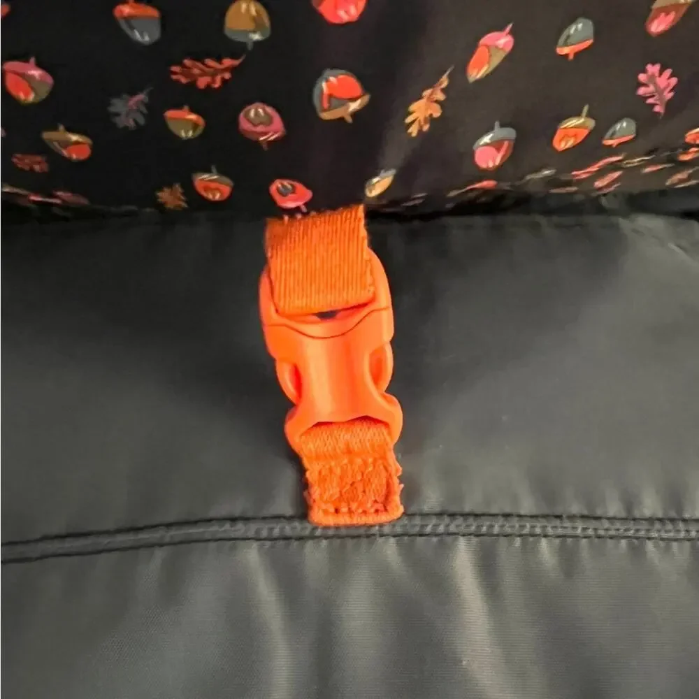 VERA BRADLEY Laptop Bag Blue & Orange With Acorn & Leaf Pattern Inside 3048-4